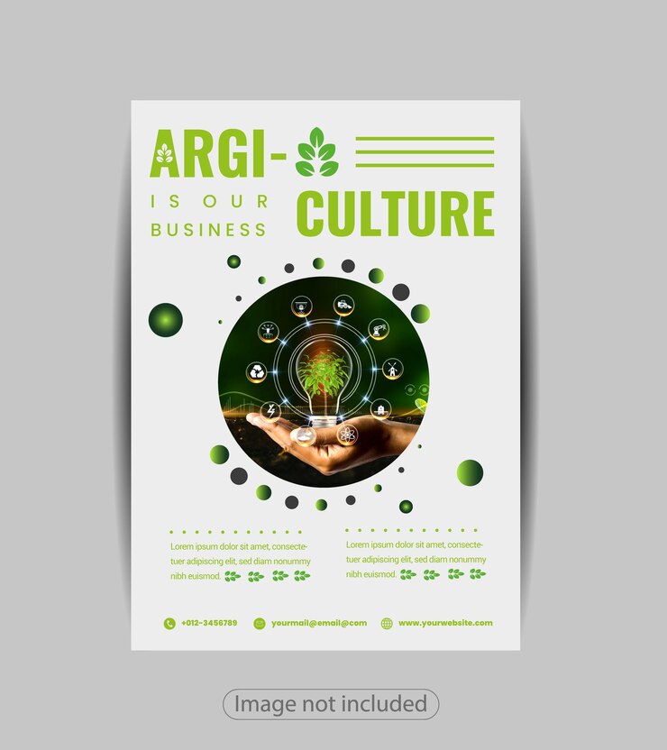 Vector diseño de plantillas de negocios agrícolas modernos y mercados orgánicos