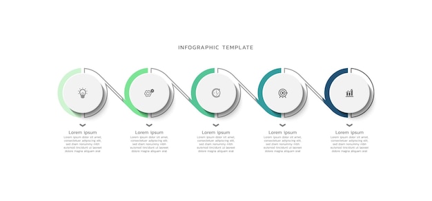 Diseño de plantillas de negocios de infografías modernas