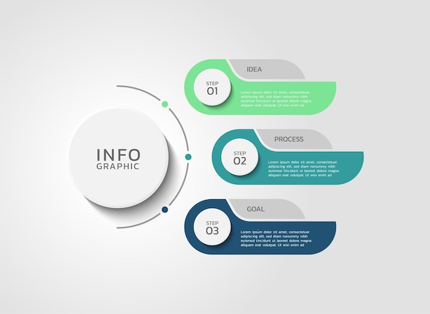 Diseño de plantillas de negocios de infografías modernas