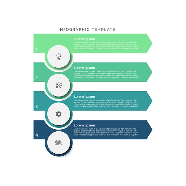 Diseño de plantillas de negocios de infografías vectoriales