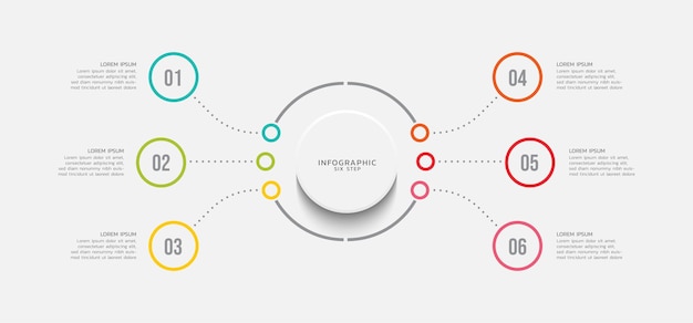 Diseño de plantillas de negocios de infografías vectoriales