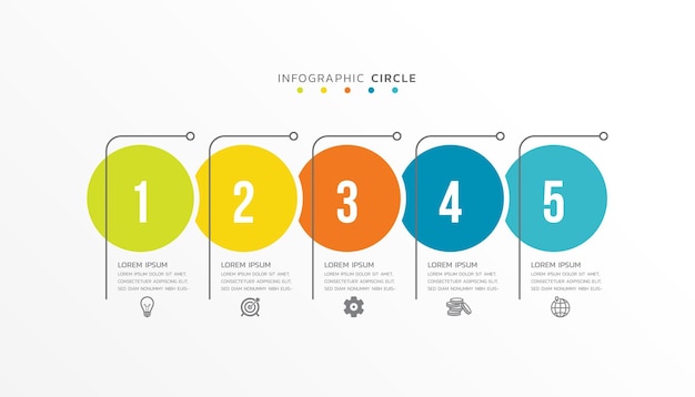 Diseño de plantillas de negocios de infografías vectoriales