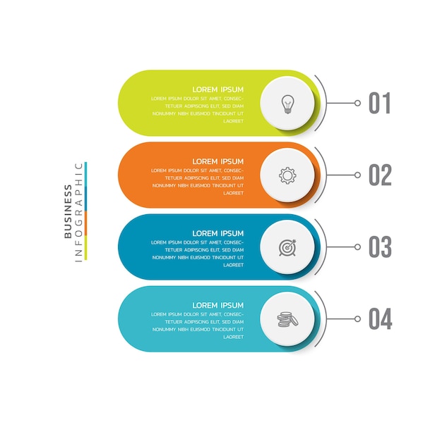 Diseño de plantillas de negocios de infografías vectoriales