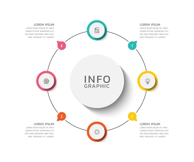 Diseño de plantillas de negocios de infografías vectoriales