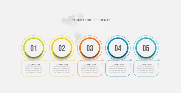Diseño de plantillas de negocios de infografías vectoriales