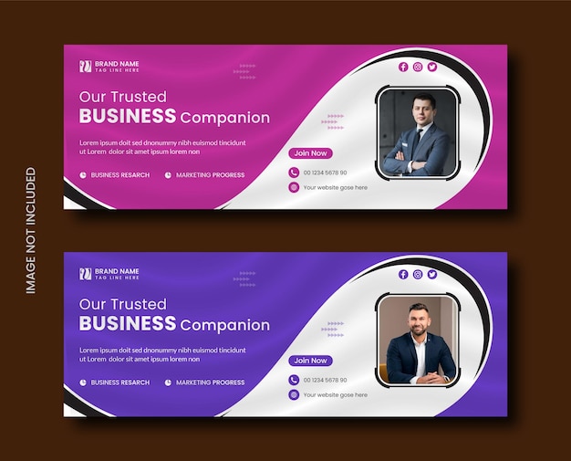 Diseño de plantillas de páginas de portada de Facebook para agencias de marketing digital y corporativas