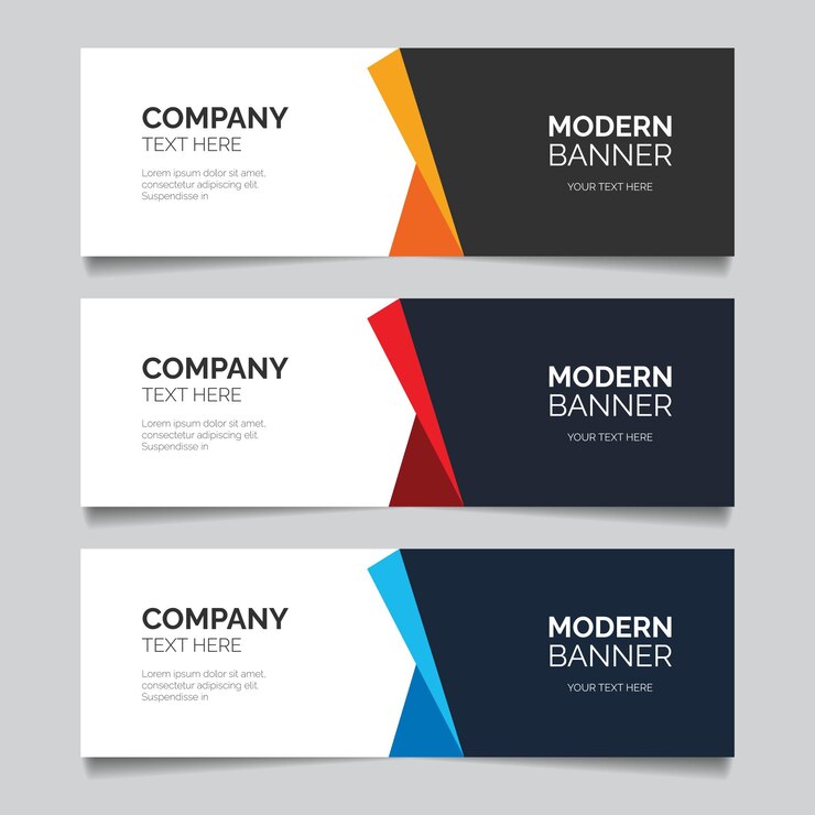 Diseño de plantillas de pancartas corporativas con moderno