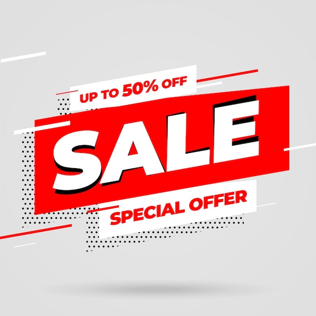 Diseño de plantillas de pancartas de venta ilustraciones vectoriales de ofertas especiales de grandes ventas