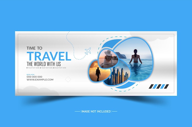 Diseño de plantillas de portadas y banners para redes sociales de viajes