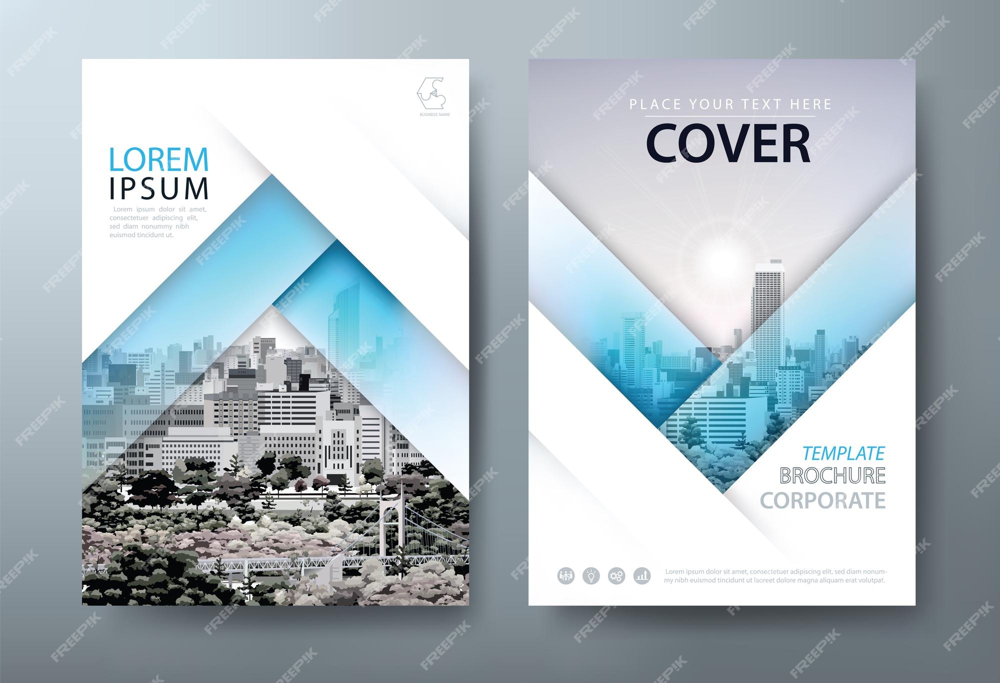 Diseño de plantillas de portadas de libros de diseño de folletos en tamaño  a4 | Vector Premium