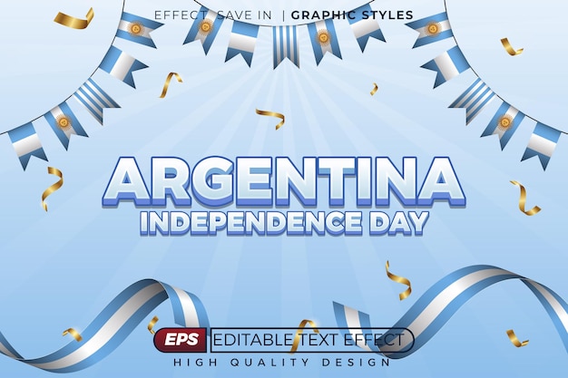 Diseño de plantillas premium del día de la independencia de Argentina