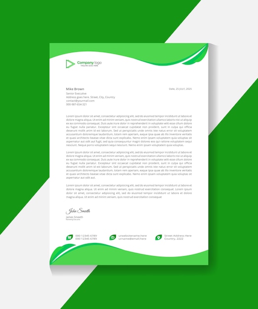 Diseño de plantillas profesionales y modernas para encabezados comerciales oficiales