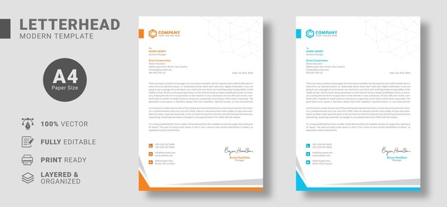 Diseño de plantillas profesionales y modernas para encabezados corporativos