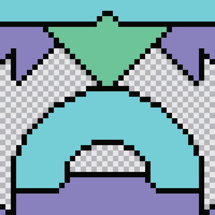 Vector diseño de plantillas de publicaciones de pixel art en las redes sociales