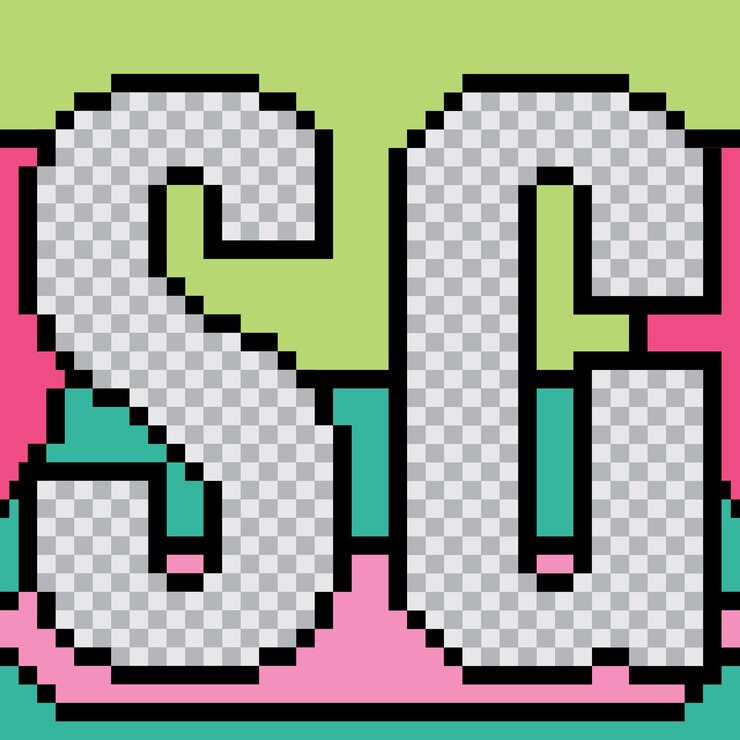 Vector diseño de plantillas de publicaciones de pixel art en las redes sociales