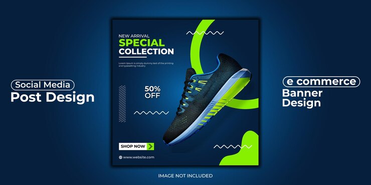 Diseño de plantillas de publicaciones de redes sociales de zapatos