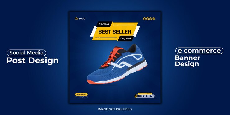 Diseño de plantillas de publicaciones de redes sociales de zapatos