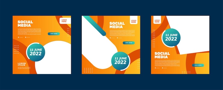 Vector diseño de plantillas para redes sociales