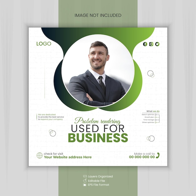 diseño de plantillas de seminarios web de negocios para marketing digital publicación corporativa en redes sociales