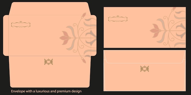 Diseño de plantillas de sobres de lujo premium.