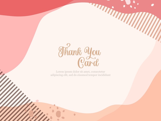 Diseño de plantillas de tarjetas de agradecimiento estilo Memphis