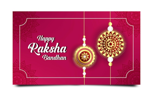 Diseño de plantillas de tarjetas de felicitación de Raksha Bandhan