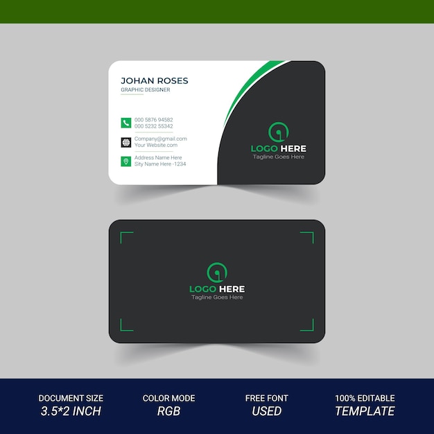 Diseño de plantillas de tarjetas de visita creativas