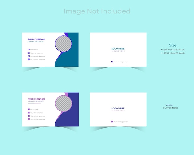 Diseño de plantillas de tarjetas de visita modernas y corporativas con vectores