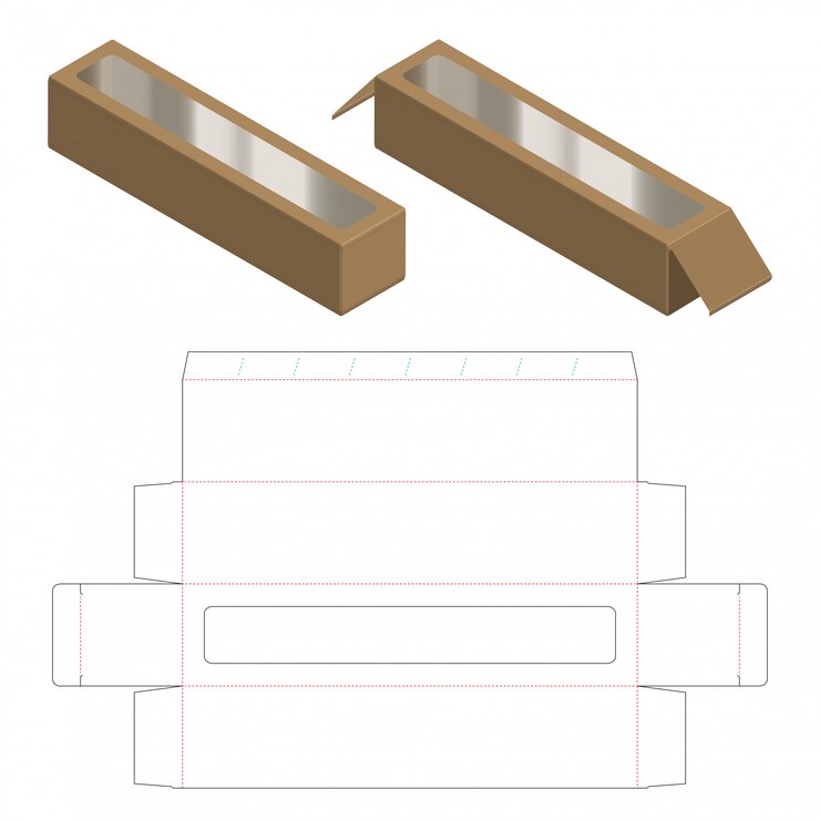 Vector diseño de plantillas de troquelado de cajas