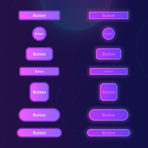 Vector diseño de plantillas de ui o ux móviles con gradiente