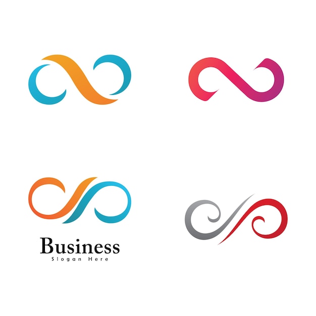 Diseño de plantillas de vectores infinitos para el logotipo