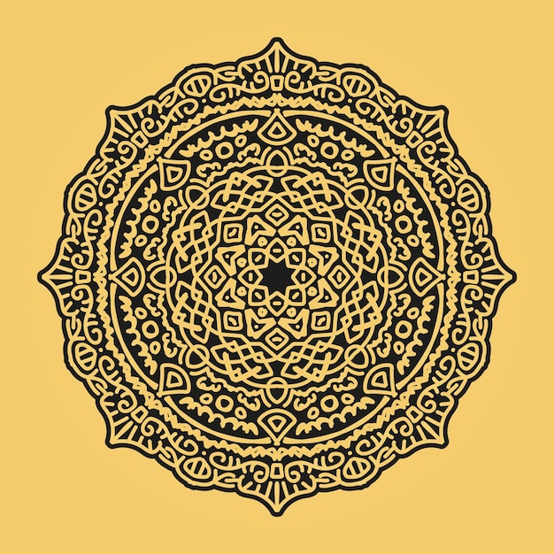 Diseño de plantillas vectoriales creativas de lujo premium en negrita de Mandala Art Eps
