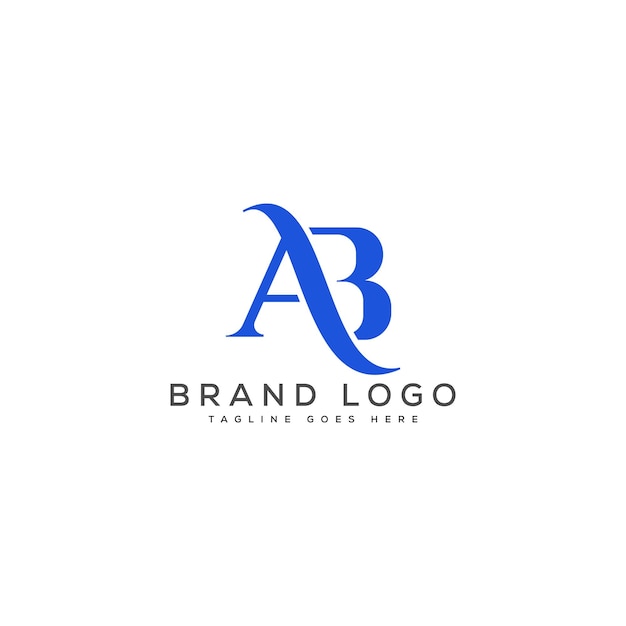 Diseño de plantillas vectoriales de diseño de letras del logotipo AB para la marca