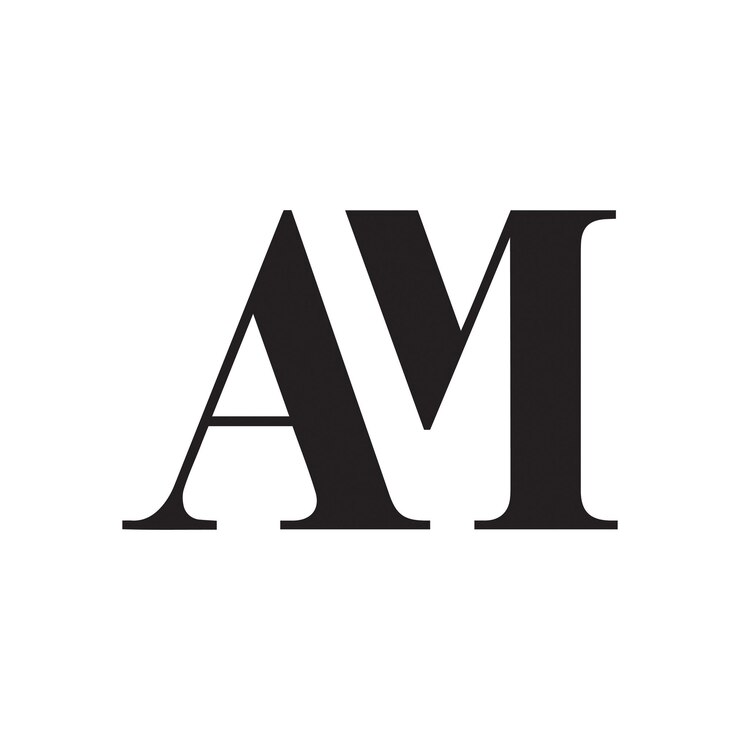 Diseño de plantillas vectoriales de diseño de letras del logotipo AM para la marca