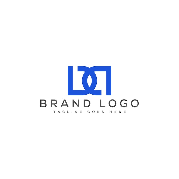 Diseño de plantillas vectoriales de diseño de letras del logotipo DA para la marca