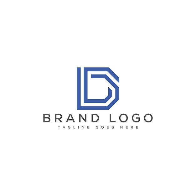 Diseño de plantillas vectoriales de diseño de letras del logotipo DD para la marca