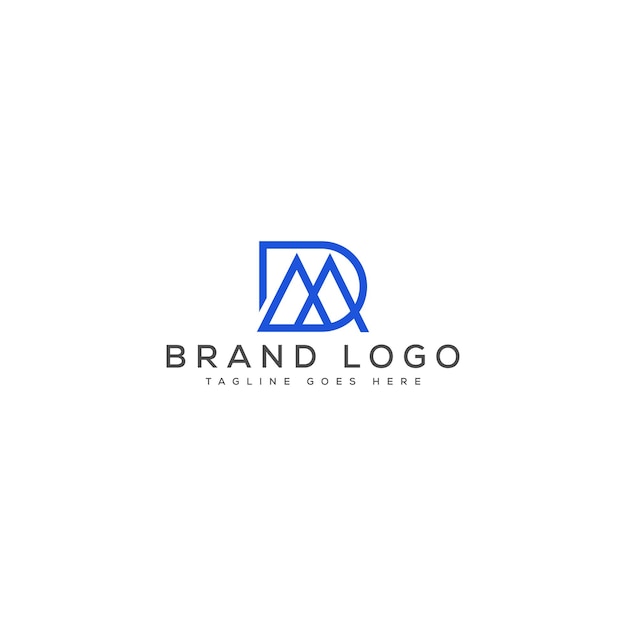 Diseño de plantillas vectoriales de diseño de letras del logotipo DM para la marca