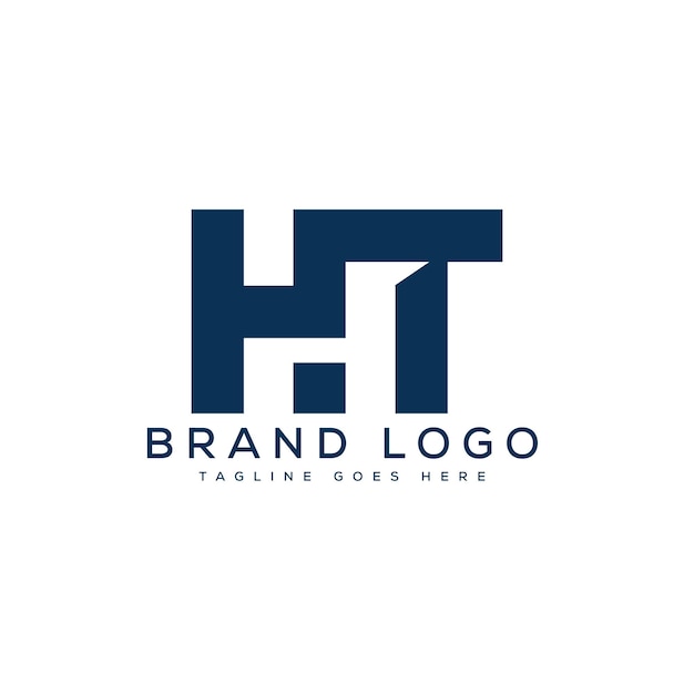 Diseño de plantillas vectoriales de diseño de letras del logotipo HT para la marca
