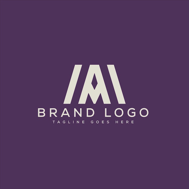 Diseño de plantillas vectoriales de diseño de letras del logotipo de MA para la marca