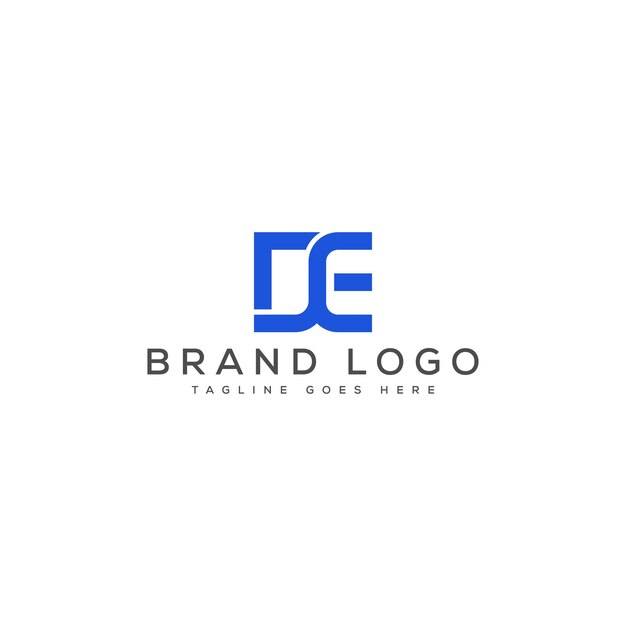 Diseño de plantillas vectoriales de diseño de letras del logotipo DE para la marca