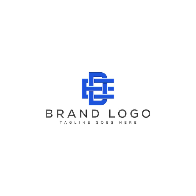 Diseño de plantillas vectoriales de diseño de letras del logotipo DE para la marca
