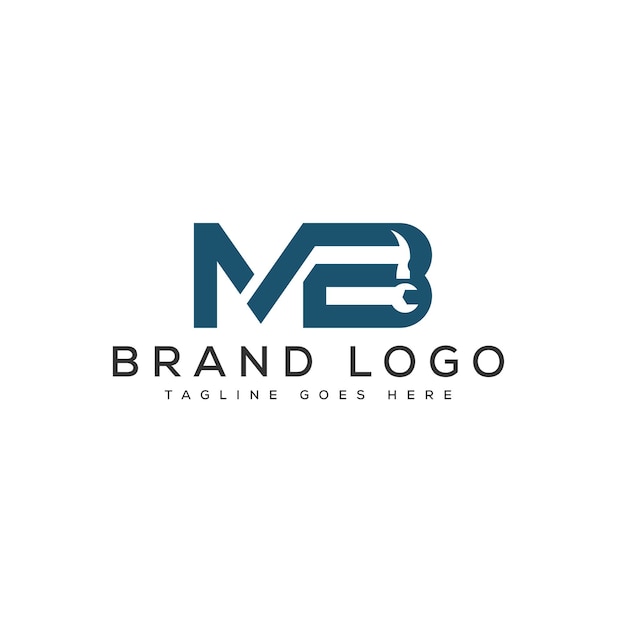 Diseño de plantillas vectoriales de diseño de letras del logotipo de MB para la marca