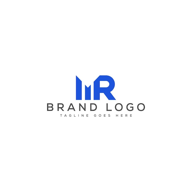 Diseño de plantillas vectoriales de diseño de letras del logotipo MR para la marca