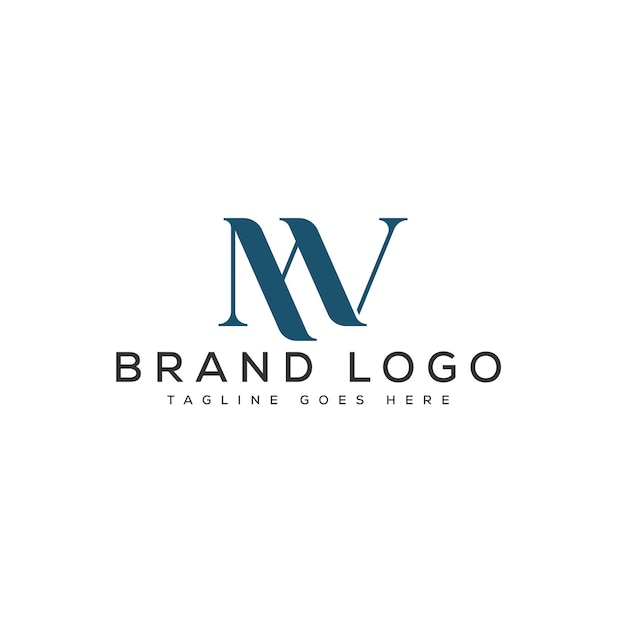 Diseño de plantillas vectoriales de diseño de letras del logotipo MV para la marca