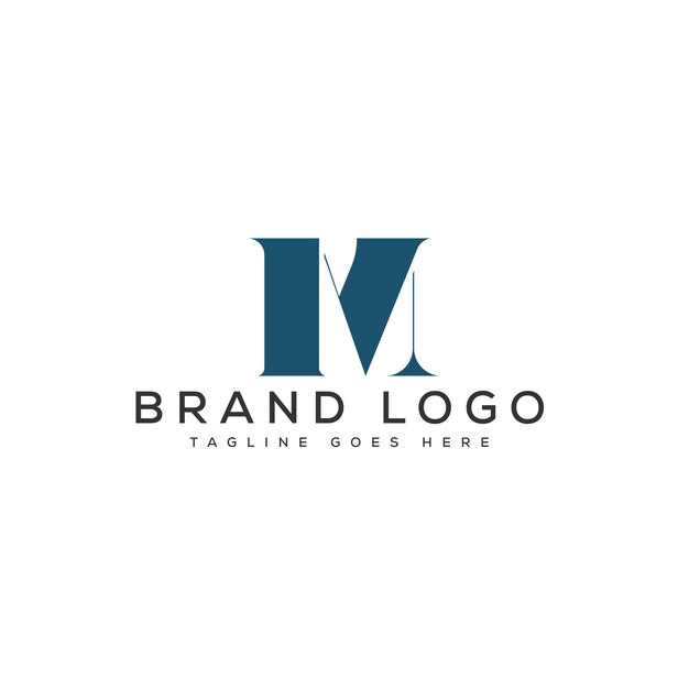 Diseño de plantillas vectoriales de diseño de letras del logotipo MV para la marca