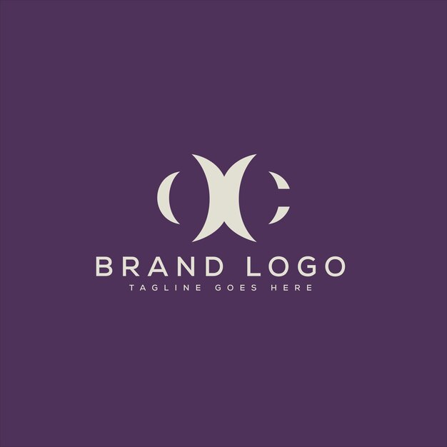 Diseño de plantillas vectoriales de diseño de letras del logotipo OC para la marca