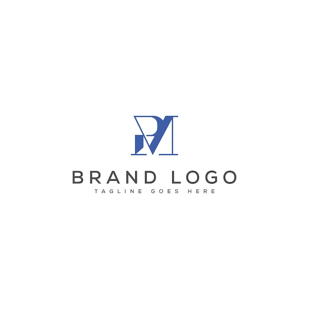 Diseño de plantillas vectoriales de diseño de letras del logotipo PM para la marca