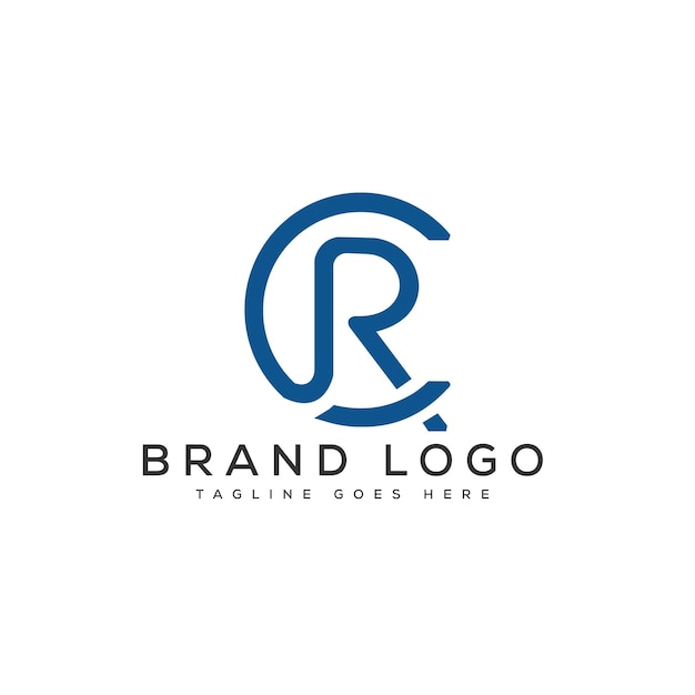 Diseño de plantillas vectoriales de diseño de letras del logotipo RC para la marca