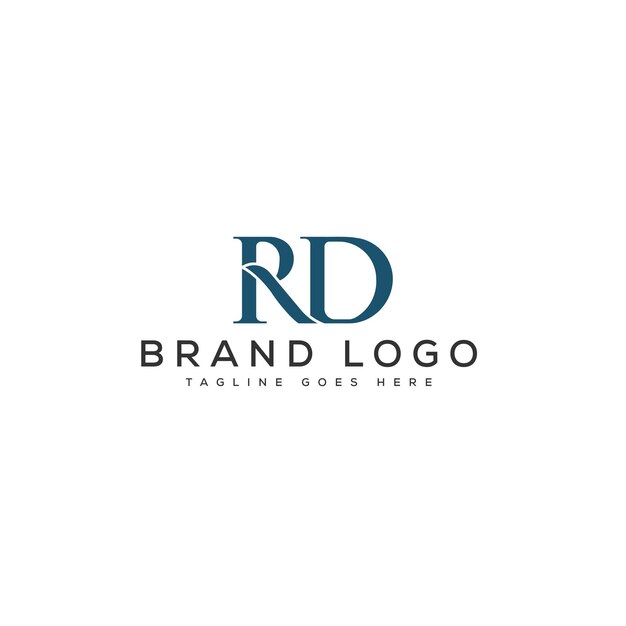 Diseño de plantillas vectoriales de diseño de letras del logotipo de RD para la marca