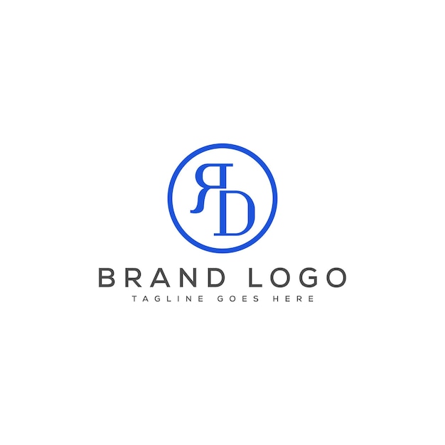 Diseño de plantillas vectoriales de diseño de letras del logotipo RD para la marca